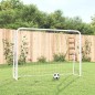 vidaXL Fußballtor mit Netz Weiß 214x75x152 cm Stahl & Polyester vidaXL Fußballtor mit Netz Weiß 214x75x152 cm Stahl & Polyester