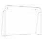 vidaXL Fußballtor mit Netz Weiß 214x75x152 cm Stahl & Polyester vidaXL Fußballtor mit Netz Weiß 214x75x152 cm Stahl & Polyester