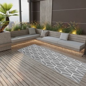 vidaXL Outdoor-Teppich Grau 80x250 cm PP