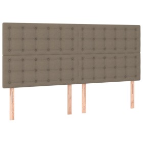 vidaXL Kopfteile 4 Stk. Taupe 90x5x78/88 cm Stoff