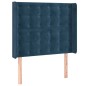 vidaXL Kopfteil mit Ohren Dunkelblau 93x16x118/128 cm Samt vidaXL Kopfteil mit Ohren Dunkelblau 93x16x118/128 cm Samt