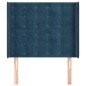 vidaXL Kopfteil mit Ohren Dunkelblau 93x16x118/128 cm Samt vidaXL Kopfteil mit Ohren Dunkelblau 93x16x118/128 cm Samt