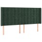 vidaXL Kopfteil mit Ohren Dunkelgrün 183x16x118/128 cm Samt vidaXL Kopfteil mit Ohren Dunkelgrün 183x16x118/128 cm Samt