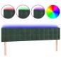 vidaXL LED Kopfteil Dunkelgrün 180x5x78/88 cm Samt