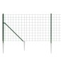 vidaXL Maschendrahtzaun mit Bodenhülsen Grün 1x10 m vidaXL Maschendrahtzaun mit Bodenhülsen Grün 1x10 m