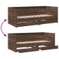 vidaXL Tagesbett Schubladen Braun Eiche-Optik 75x190 cm Holzwerkstoff vidaXL Tagesbett Schubladen Braun Eiche-Optik 75x190 cm Holzwerkstoff