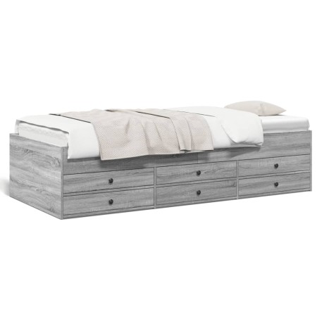 vidaXL Tagesbett mit Schubladen Grau Sonoma 75x190 cm Holzwerkstoff