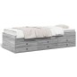 vidaXL Tagesbett mit Schubladen Grau Sonoma 75x190 cm Holzwerkstoff vidaXL Tagesbett mit Schubladen Grau Sonoma 75x190 cm Holzwerkstoff