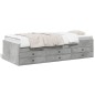 vidaXL Tagesbett mit Schubladen Betongrau 75x190 cm Holzwerkstoff vidaXL Tagesbett mit Schubladen Betongrau 75x190 cm Holzwerkstoff