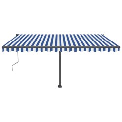 Automatische Markise mit LED & Windsensor 400x350 Blau und Weiß