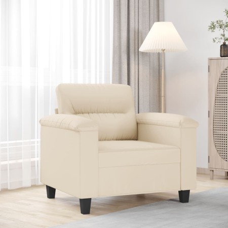 vidaXL Sessel Beige 60 cm Mikrofasergewebe