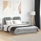 vidaXL Bettgestell mit Kopfteil Grau Sonoma 120x190 cm Holzwerkstoff vidaXL Bettgestell mit Kopfteil Grau Sonoma 120x190 cm Holzwerkstoff