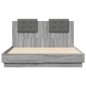 vidaXL Bettgestell mit Kopfteil Grau Sonoma 120x190 cm Holzwerkstoff vidaXL Bettgestell mit Kopfteil Grau Sonoma 120x190 cm Holzwerkstoff