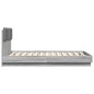 vidaXL Bettgestell mit Kopfteil Grau Sonoma 120x190 cm Holzwerkstoff vidaXL Bettgestell mit Kopfteil Grau Sonoma 120x190 cm Holzwerkstoff