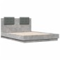vidaXL Bettgestell mit Kopfteil Betongrau 120x190 cm Holzwerkstoff vidaXL Bettgestell mit Kopfteil Betongrau 120x190 cm Holzwerkstoff