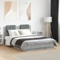 vidaXL Bettgestell mit Kopfteil Betongrau 120x190 cm Holzwerkstoff vidaXL Bettgestell mit Kopfteil Betongrau 120x190 cm Holzwerkstoff