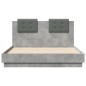vidaXL Bettgestell mit Kopfteil Betongrau 120x190 cm Holzwerkstoff vidaXL Bettgestell mit Kopfteil Betongrau 120x190 cm Holzwerkstoff