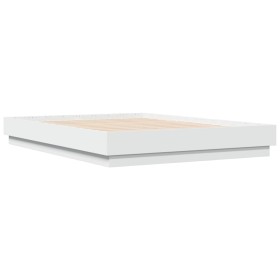 vidaXL Bettgestell Weiß 135x190 cm Holzwerkstoff
