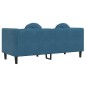 vidaXL Sofa mit Kissen 2-Sitzer Blau Samt vidaXL Sofa mit Kissen 2-Sitzer Blau Samt