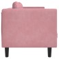 vidaXL Sofa mit Kissen 2-Sitzer Rosa Samt vidaXL Sofa mit Kissen 2-Sitzer Rosa Samt