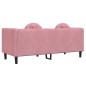 vidaXL Sofa mit Kissen 2-Sitzer Rosa Samt vidaXL Sofa mit Kissen 2-Sitzer Rosa Samt