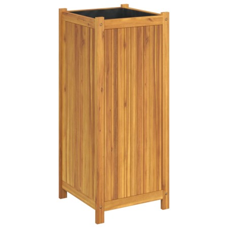 vidaXL Pflanzkübel mit Einlage 42x42x100 cm Massivholz Akazie