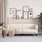vidaXL Sofa 3-Sitzer Creme Samt vidaXL Sofa 3-Sitzer Creme Samt