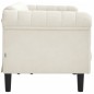vidaXL Sofa 3-Sitzer Creme Samt vidaXL Sofa 3-Sitzer Creme Samt
