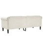 vidaXL Sofa 3-Sitzer Creme Samt vidaXL Sofa 3-Sitzer Creme Samt