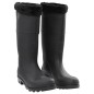 vidaXL Gummistiefel mit Herausnehmbarem Innenfutter Schwarz Gr. 46 PVC vidaXL Gummistiefel mit Herausnehmbarem Innenfutter Schwarz Gr. 46 PVC