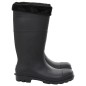 vidaXL Gummistiefel mit Herausnehmbarem Innenfutter Schwarz Gr. 46 PVC vidaXL Gummistiefel mit Herausnehmbarem Innenfutter Schwarz Gr. 46 PVC