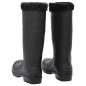 vidaXL Gummistiefel mit Herausnehmbarem Innenfutter Schwarz Gr. 46 PVC vidaXL Gummistiefel mit Herausnehmbarem Innenfutter Schwarz Gr. 46 PVC