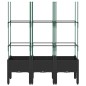 vidaXL Pflanzkübel mit Rankgitter Schwarz 120x40x142,5 cm PP vidaXL Pflanzkübel mit Rankgitter Schwarz 120x40x142,5 cm PP