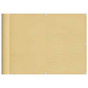 vidaXL Balkonsichtschutz Sandfarben 75x800 cm 100 % Polyester-Oxford