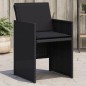 vidaXL Gartenstühle mit Kissen 4 Stk. Schwarz Poly Rattan vidaXL Gartenstühle mit Kissen 4 Stk. Schwarz Poly Rattan