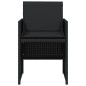 vidaXL Gartenstühle mit Kissen 4 Stk. Schwarz Poly Rattan vidaXL Gartenstühle mit Kissen 4 Stk. Schwarz Poly Rattan