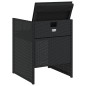 vidaXL Gartenstühle mit Kissen 4 Stk. Schwarz Poly Rattan vidaXL Gartenstühle mit Kissen 4 Stk. Schwarz Poly Rattan