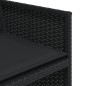 vidaXL Gartenstühle mit Kissen 4 Stk. Schwarz Poly Rattan vidaXL Gartenstühle mit Kissen 4 Stk. Schwarz Poly Rattan