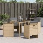 vidaXL Gartenstühle mit Kissen 4 Stk. Beigemischung Poly Rattan vidaXL Gartenstühle mit Kissen 4 Stk. Beigemischung Poly Rattan