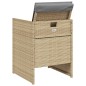 vidaXL Gartenstühle mit Kissen 4 Stk. Beigemischung Poly Rattan vidaXL Gartenstühle mit Kissen 4 Stk. Beigemischung Poly Rattan