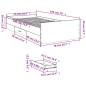 vidaXL Bettgestell mit Schubladen Braun Eichen-Optik 75x190 cm vidaXL Bettgestell mit Schubladen Braun Eichen-Optik 75x190 cm