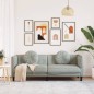vidaXL Sofa mit Kissen 3-Sitzer Hellgrau Samt vidaXL Sofa mit Kissen 3-Sitzer Hellgrau Samt
