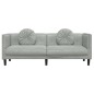 vidaXL Sofa mit Kissen 3-Sitzer Hellgrau Samt vidaXL Sofa mit Kissen 3-Sitzer Hellgrau Samt