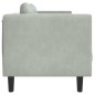 vidaXL Sofa mit Kissen 3-Sitzer Hellgrau Samt vidaXL Sofa mit Kissen 3-Sitzer Hellgrau Samt