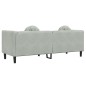 vidaXL Sofa mit Kissen 3-Sitzer Hellgrau Samt vidaXL Sofa mit Kissen 3-Sitzer Hellgrau Samt