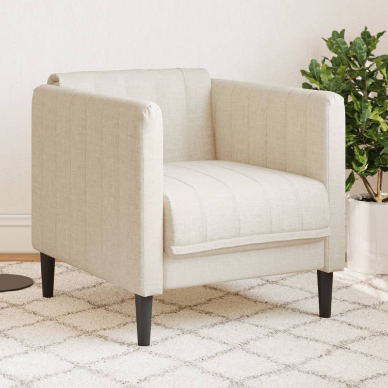 vidaXL Sessel Creme Stoff vidaXL Sessel Creme Stoff