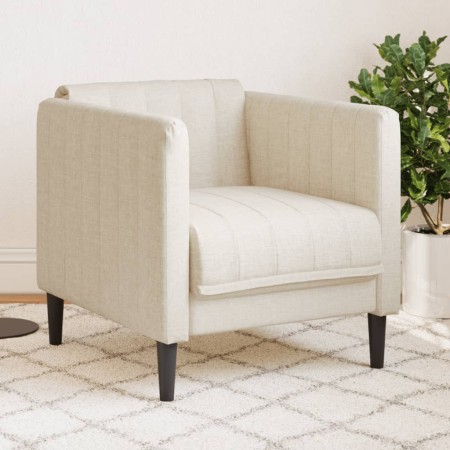 vidaXL Sessel Creme Stoff