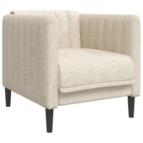 vidaXL Sessel Creme Stoff
