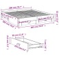 vidaXL Bettgestell mit Schubladen Räuchereiche 200x200cm Holzwerkstoff vidaXL Bettgestell mit Schubladen Räuchereiche 200x200cm Holzwerkstoff