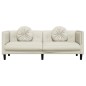 vidaXL Sofa mit Kissen 3-Sitzer Creme Samt vidaXL Sofa mit Kissen 3-Sitzer Creme Samt